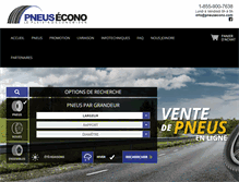 Tablet Screenshot of pneusecono.com